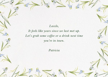 Snowdrop Stationery - Thinking of You Card by Paperless Post