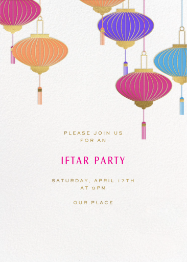 Lantern Tassels - Ramadan & Eid Invitation by Paperless Post