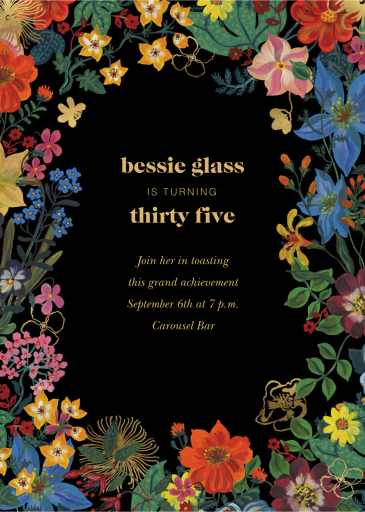 En Fleurs - Birthday Invitation by Nathalie Lété