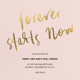 Now and Forever - Bachelorette Party Invitation by kate spade new york