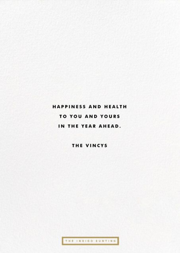 Peace Sign - Holiday Card by The Indigo Bunting - Back