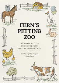 Cute Petting Zoo by Paperless Post