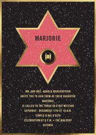 Avenue of Stars - Bar & Bat Mitzvah Invitation by Cheree Berry Paper & Design