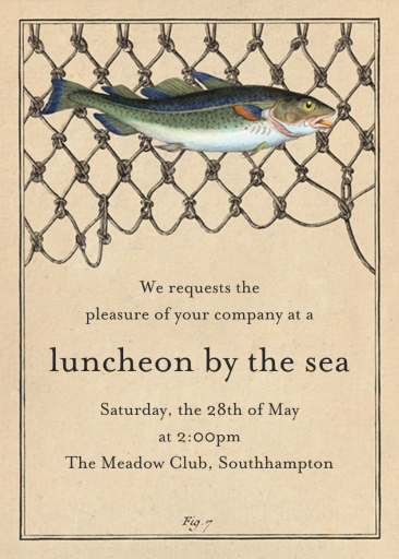 Cod Fish Net - Summer Party Invitation | Send online instantly | RSVP ...