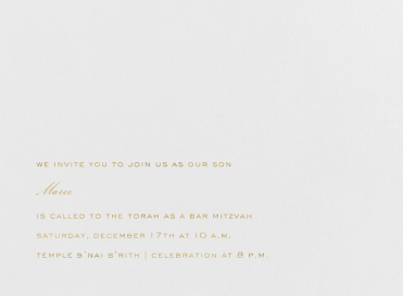 Simple Gold Typography Invitation