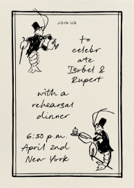 Round of A-Claws - Rehearsal Dinner Invitation by Pulp Templates Co.