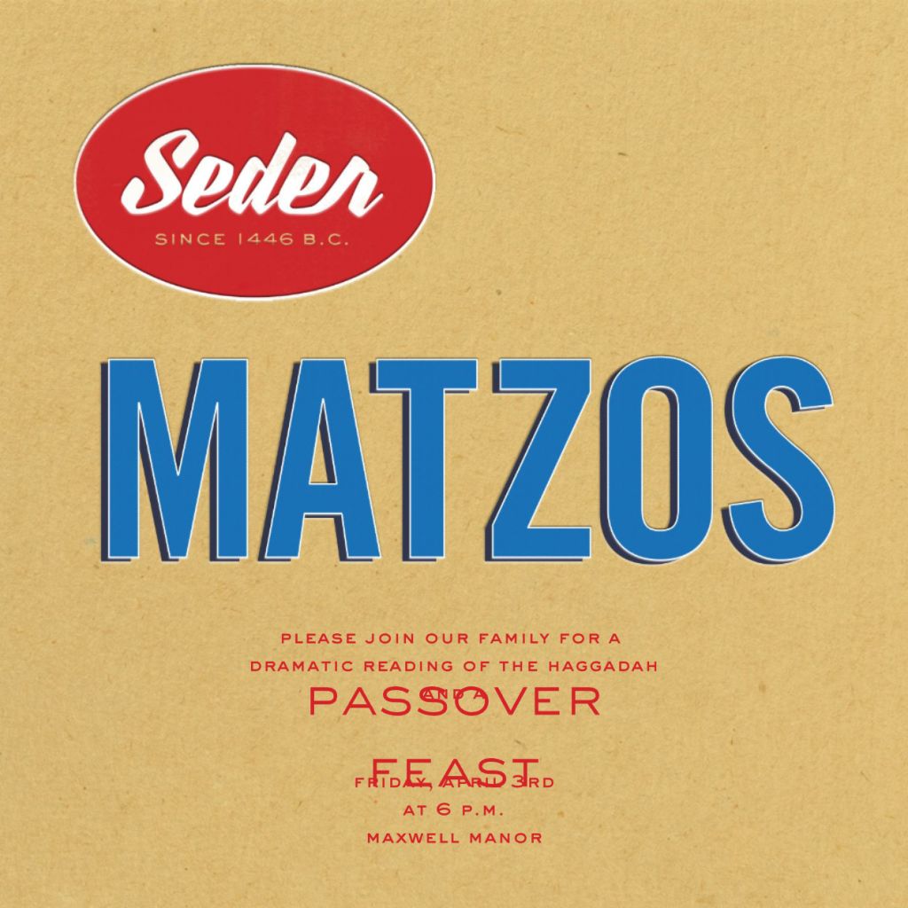 Box o’ Matzo Invitation
