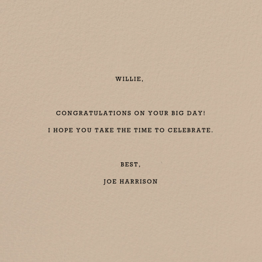 Telegram - Greeting Card by Paperless Post - Back