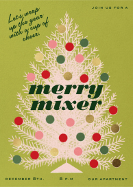 Retro Christmas Tree - Holiday Party Invitation by Paperless Post