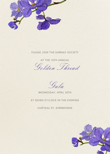 Moth Orchid (Menu) - Fundraiser Invitation by Felix Doolittle