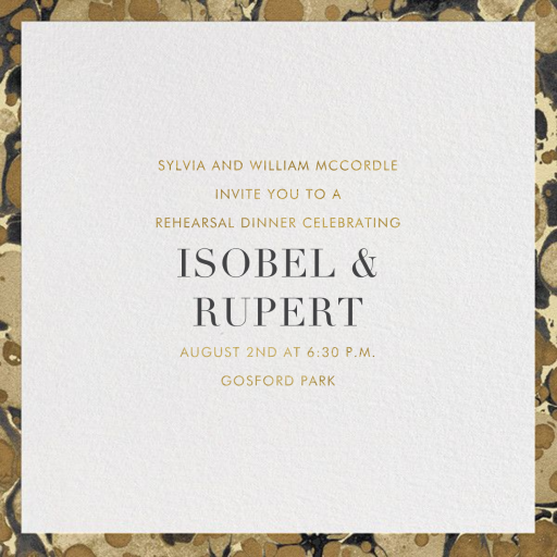 Oil Drop - Rehearsal Dinner Invitation by Jonathan Adler