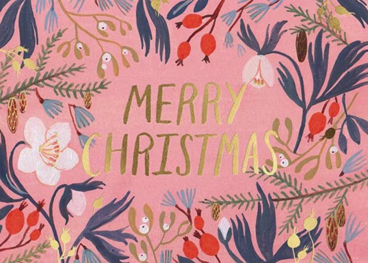 Winter Flowers (Kelsey Garrity Riley) - Christmas Card by Red Cap Cards