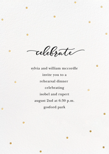 Celebration Dots - Wedding Weekend Invitation by Sugar Paper
