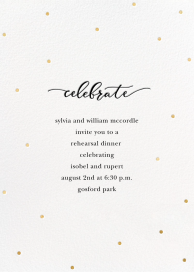 Celebration Dots - Rehearsal Dinner Invitation by Sugar Paper
