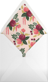 Raspberry Floral (Photo Save the Date) - Rifle Paper Co. Envelope