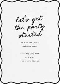 Black Wavy Edge - Wedding Weekend Invitation by Sugar Paper