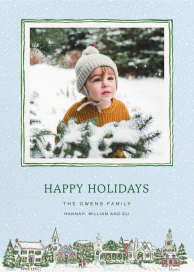 Snowy Village Photo (Paige Spearin) - Holiday Card by Dogwood Hill