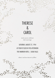 Confetti Dots Silver Wedding Invitation