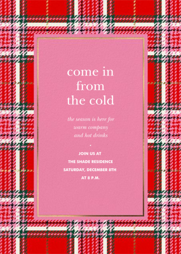 Holiday Plaid - Holiday Party Invitation by kate spade new york