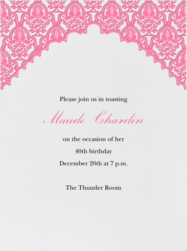 Arabesque - Birthday Invitation by Paperless Post