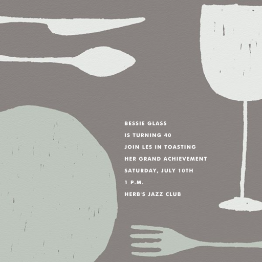 Place Setting - Square - Birthday Invitation by Paperless Post