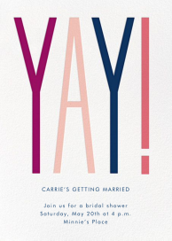 The Big Yay - Bridal Shower Invitation by Cheree Berry Paper & Design