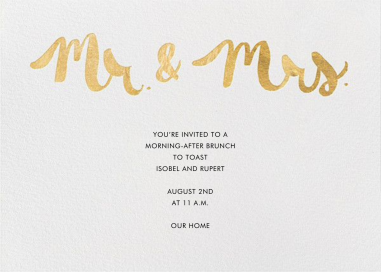 Mr. & Mrs. - Rehearsal Dinner Invitation by Linda and Harriett