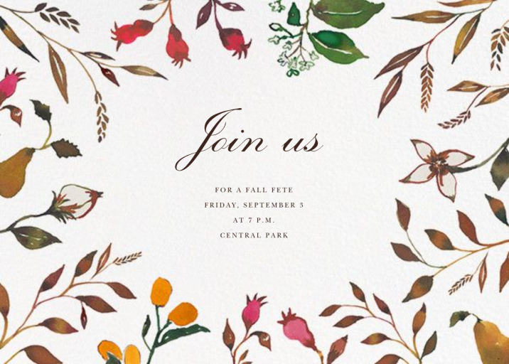 Harvest Market (Horizontal) - Dinner Party Invitation by Happy Menocal