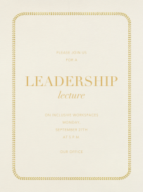 Leaf Inner Bevel Border - Seminar Invitation by Paperless Post