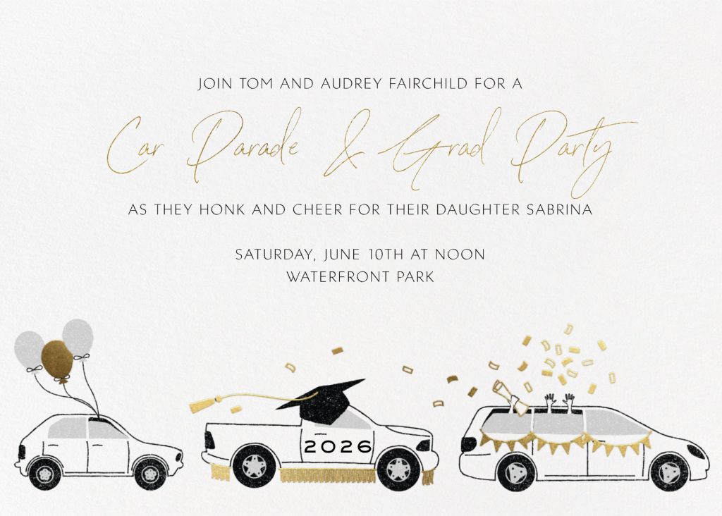 Grad Parade Invitation