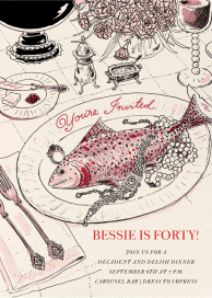 Fine Dining - Birthday Invitation by Joana Avillez