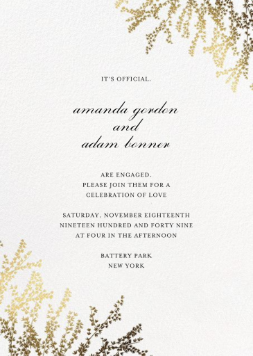 Forsythia Photo - Engagement Party Invitation by Paperless Post - Back
