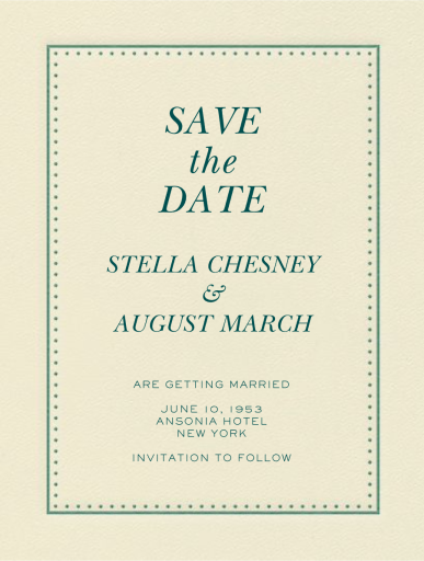 Sharon (Save the Date) by Crane & Co.