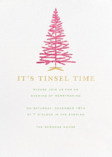 Tinsel Time - Christmas Party Invitation by kate spade new york