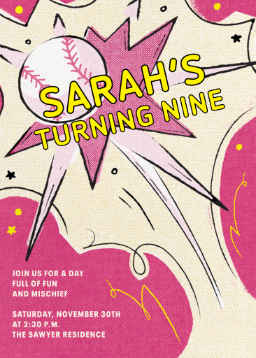 Baseball Smash - Birthday Invitation by Paperless Post