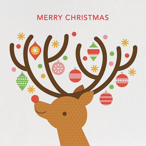Holiday Deer - Christmas Card by Petit Collage