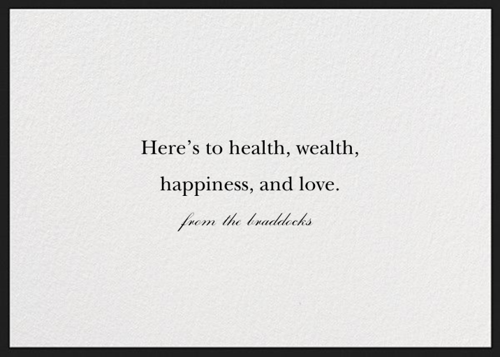 Peace and Love - Holiday Card by Jonathan Adler - Back