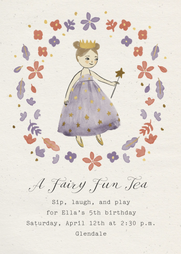 Fairy Princess - Birthday Invitation by Merrilee Liddiard