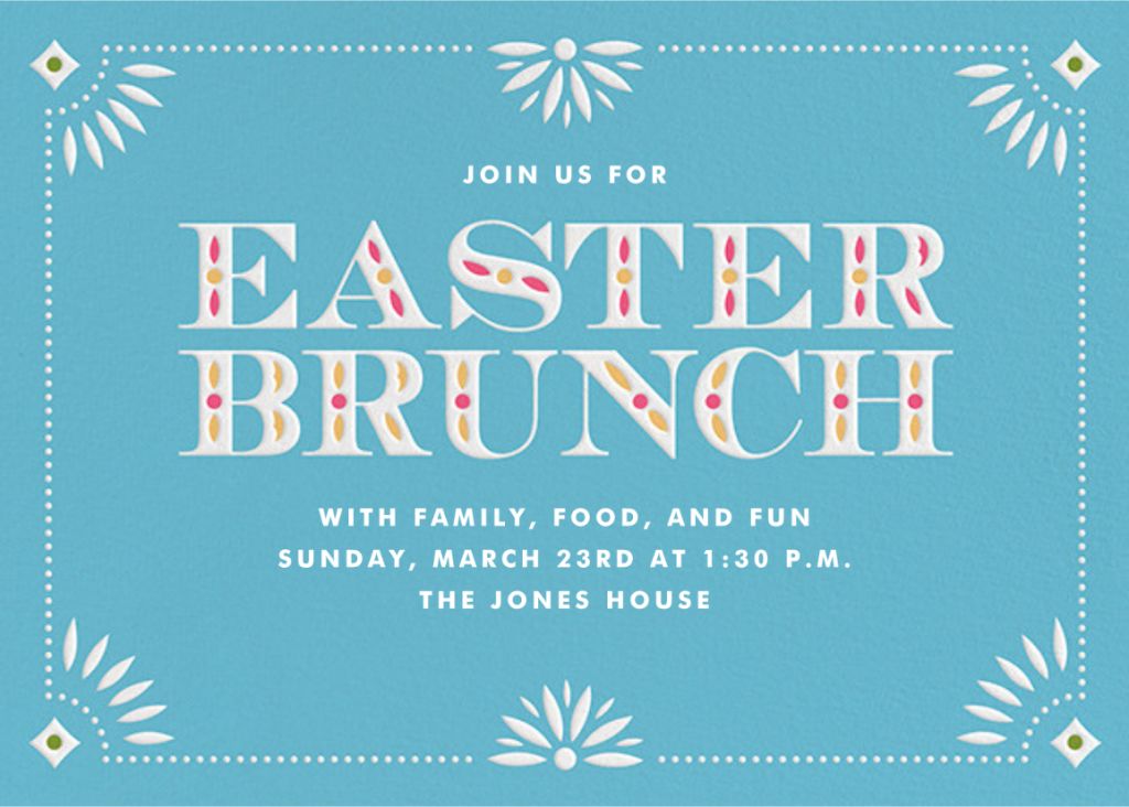 Easter Brunch Easter Invitation Send online instantly RSVP tracking