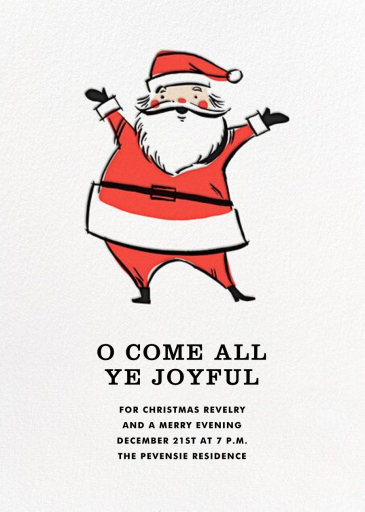 Retro Santa (Invitation) - Christmas Party Invitation by Hello!Lucky