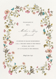 Blue Butterflies - Mother's Day Invitation by  Monique Lhuillier