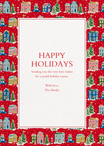 Holiday Homes (Double-Sided) - Holiday Card by Liberty - Back
