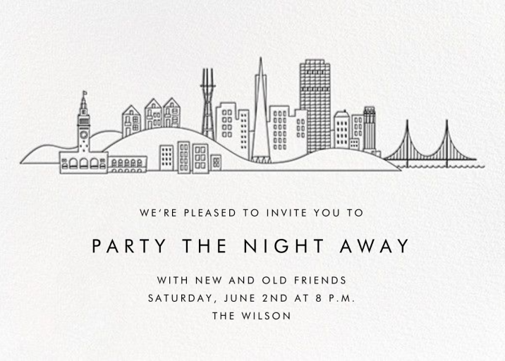 City Skyline View by Paperless Post