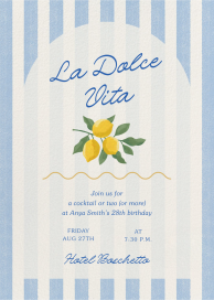 La Dolce Vita - Birthday Invitation by Paperless Post