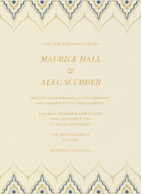 Silk Road - Indian Wedding Invitation by Crane & Co.