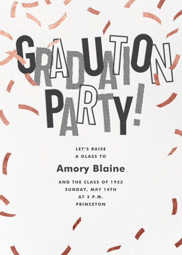 Ticker Tape Triumph - Graduation Party Invitation by Paperless Post