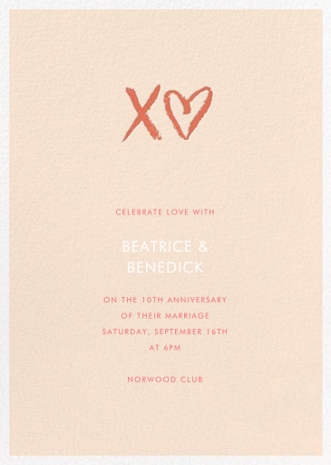 Sweet Chalk - Anniversary Invitation by Sugar Paper