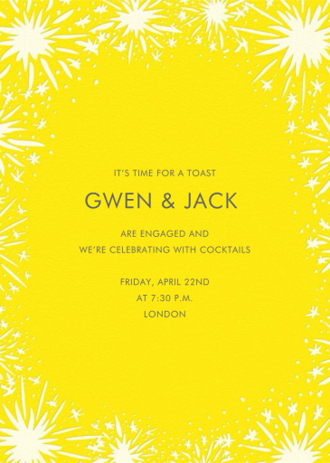 Starburst - Engagement Party Invitation by Linda and Harriett