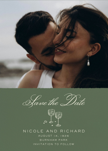 Crystal Glass Photo - Save the Date by Paperless Post