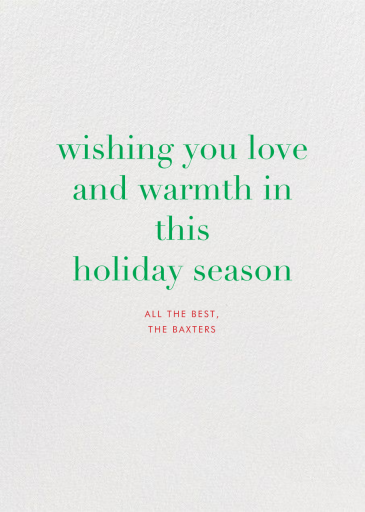 Feliz Merry Joyeux - Holiday Card by kate spade new york - Back